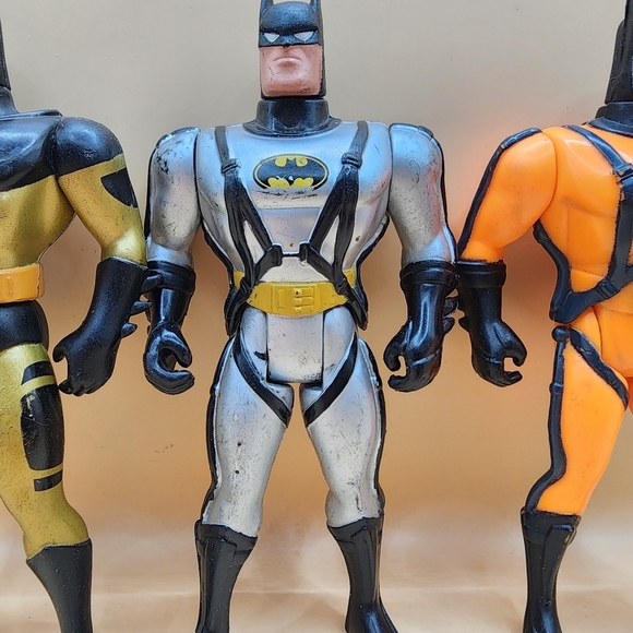1993 Batman Animated Series Sky Dive Gold Batman Action Figures Lot Kenner 5" - Picture 3 of 5
